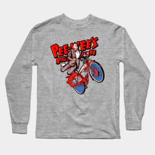 Pee Wee Herman Big Adventure Bicycle Art Long Sleeve T-Shirt